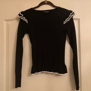 Club Monaco Ruffle Shoulder Knit